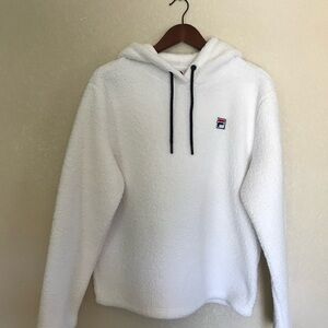 Fila White Fleece Hoodie